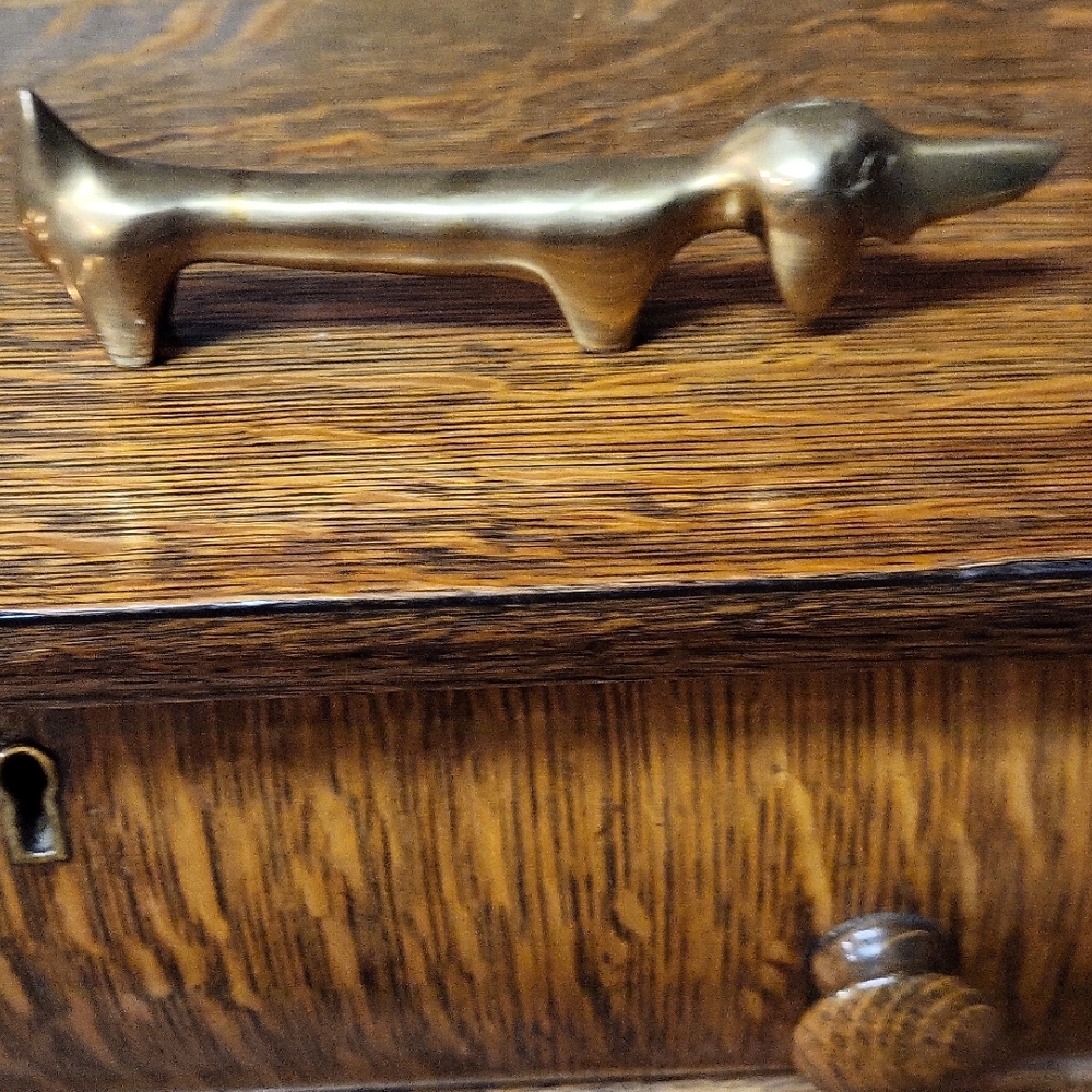 BRASS DACHSHUND VINTAGE BOTTLE OPENER/FIGURINE WALTER BOSSE